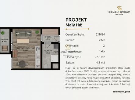 Prodej bytu, 1+kk, 34 m²