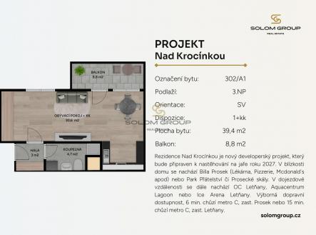 Prodej bytu, 1+kk, 48 m²