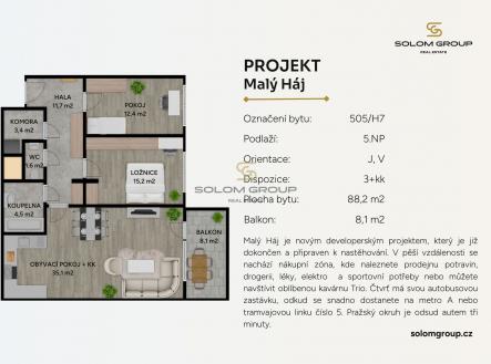 Prodej bytu, 3+kk, 96 m²