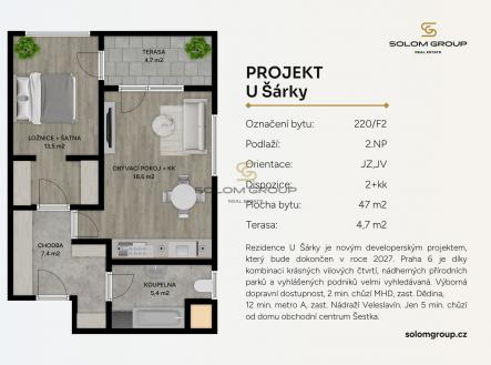 Prodej bytu, 2+kk, 51 m²