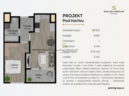 Prodej bytu, 2+kk, 47 m²