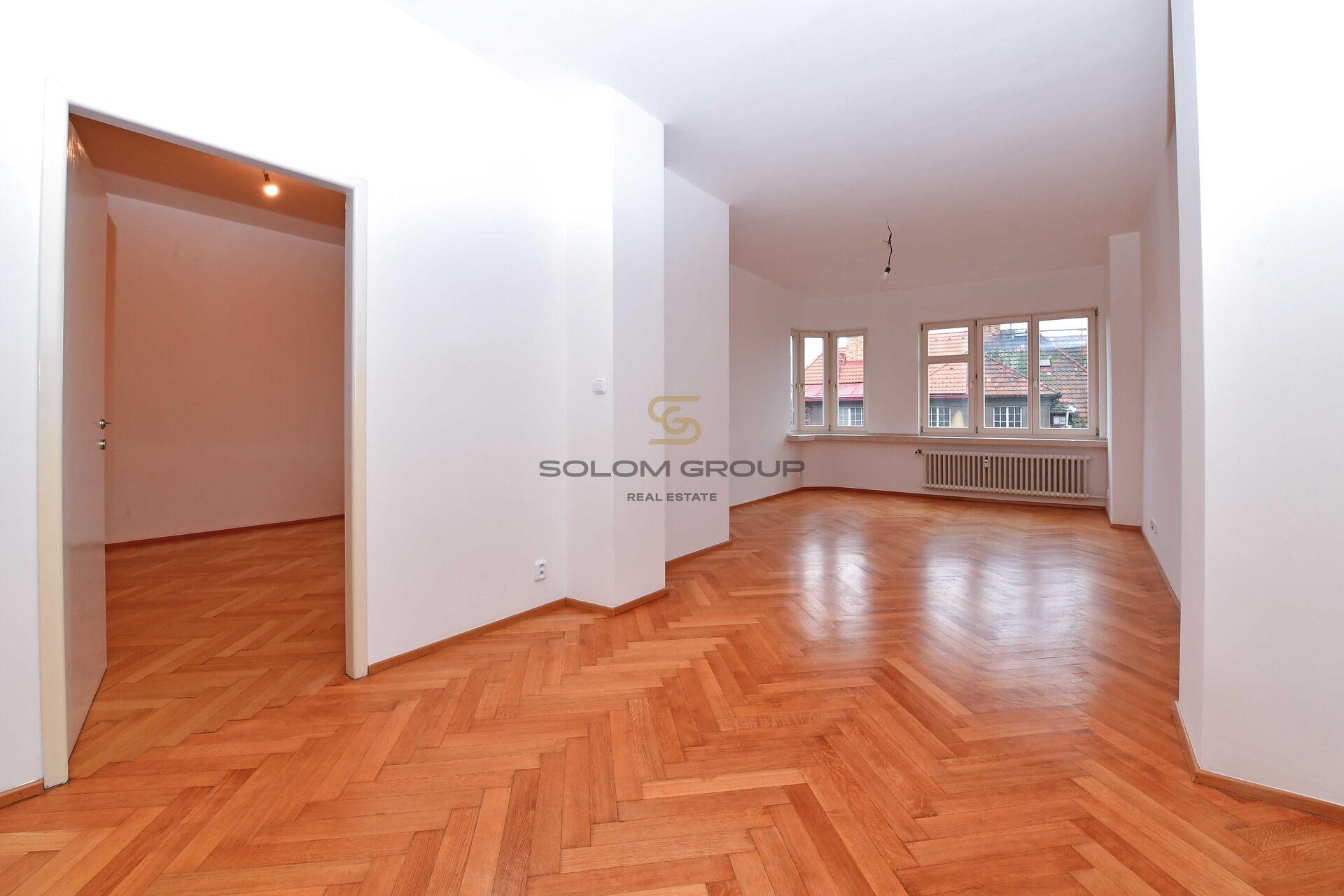 Pronájem bytu 2+1/možno jako 3+kk/2x balkon, 92 m², Vinohrady, 2x komora v bytě, po rekonstrukci