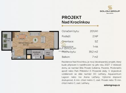 Prodej bytu, 1+kk, 46 m²