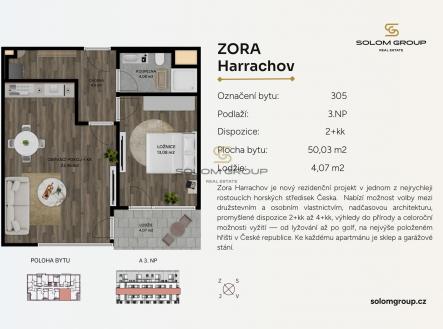 Prodej bytu, 2+kk, 54 m²