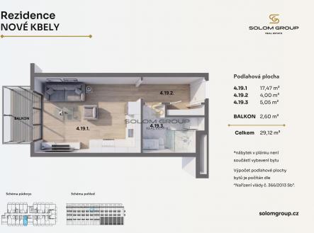 Prodej bytu, 1+kk, 29 m²
