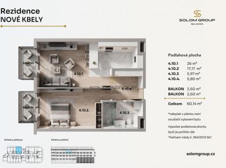 Prodej bytu, 2+kk, 60 m²