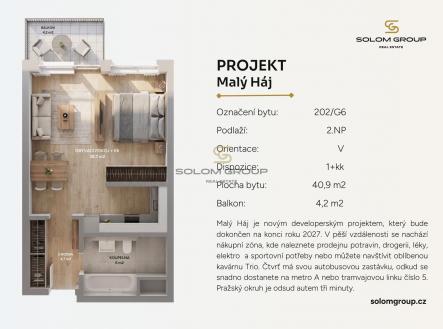 Prodej bytu, 2+kk, 45 m²