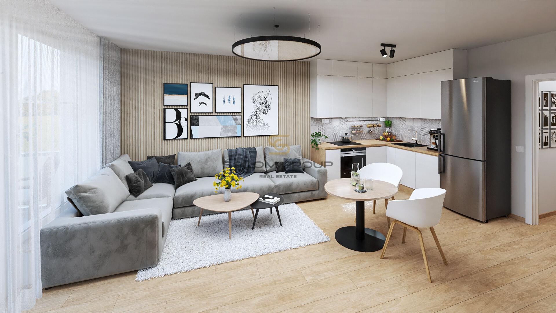 Prodej NOVÉHO bytu 2(1)+kk/Balkon, 45 m² + parkovací stání, Praha 10, DV, novostavba