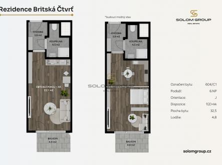 Prodej bytu, 1+kk, 37 m²