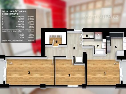 plan3d-podebrady.jpg | Prodej bytu, 3+1, 94 m²