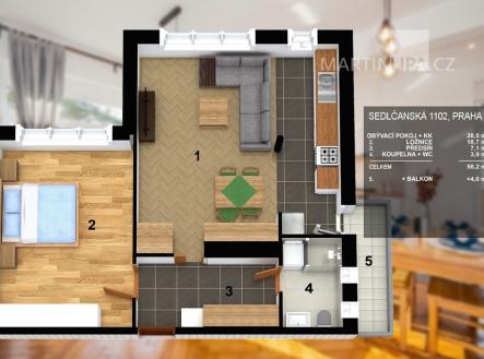 plan.jpg | Prodej bytu, 2+kk, 61 m²
