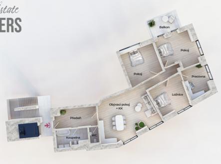byt-3.3.png | Prodej bytu, 5+kk, 130 m²