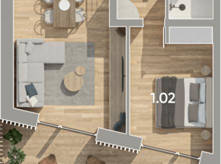 992-5.png | Prodej bytu, 2+kk, 59 m²