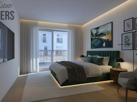 vizualizace-loznice-dole-2.jpg | Prodej bytu, 3+kk, 88 m²
