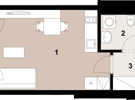 planek.gif | Pronájem bytu, 1+kk, 39 m²