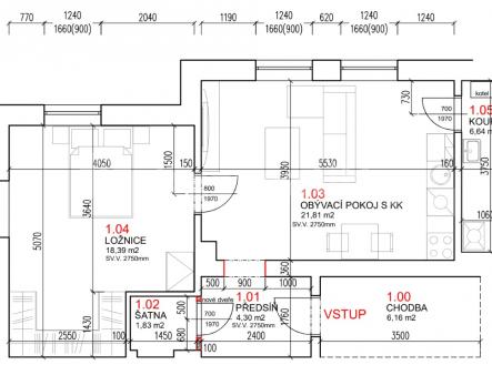 2 | Prodej bytu, 2+kk, 59 m²