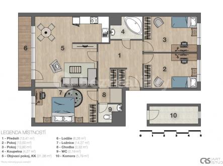 2 | Prodej bytu, 4+kk, 110 m²