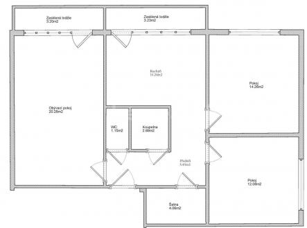 2 | Prodej bytu, 3+1, 77 m²