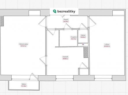 Prodej bytu, 2+1, 53 m² obrázek
