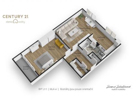 . | Prodej bytu, 2+1, 67 m²