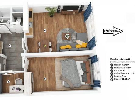 . | Prodej bytu, 2+kk, 50 m²