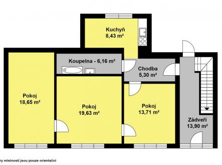 1NP půdorys.jpg | Prodej bytu, 3+1, 72 m²