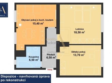 Prodej bytu, 3+1, 66 m²