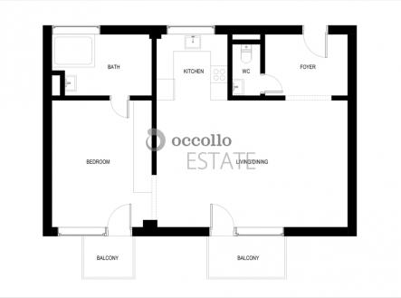 Půdorys | Prodej bytu, 2+kk, 71 m²