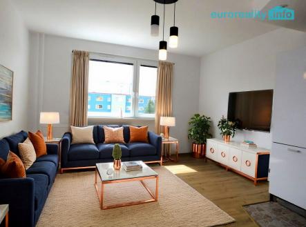 vizualizace obývací pokoj | Pronájem bytu, 2+kk, 41 m²