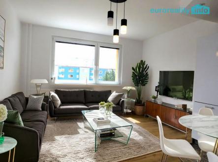 vizualizace obývací pokoj | Pronájem bytu, 2+kk, 41 m²