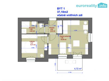 1.png | Prodej bytu, 2+kk, 57 m²