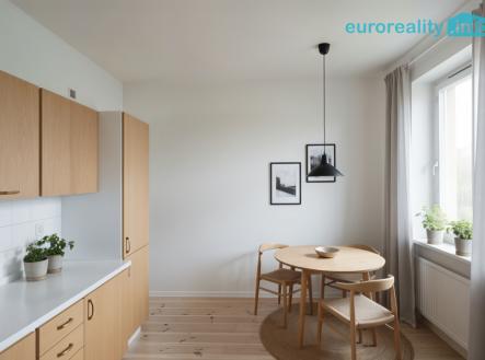 Vizualizace Jídelna a kuchyň | Prodej bytu, 3+1, 76 m²