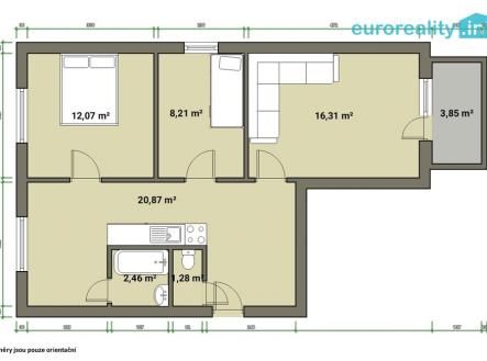 kraslice-1749.jpeg | Pronájem bytu, 3+1, 62 m²