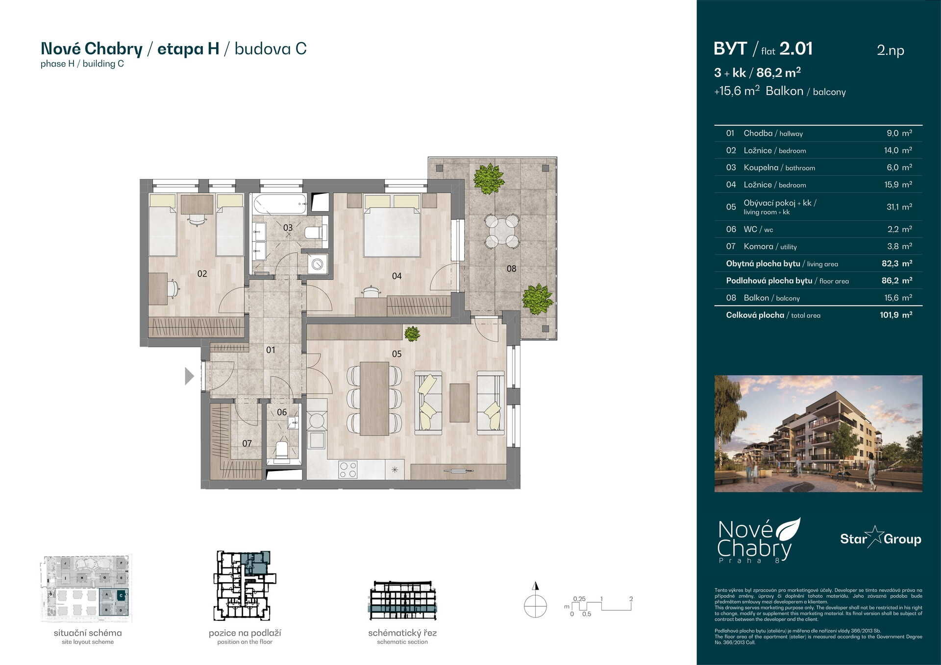 Prodej bytu 3+kk 87 m²