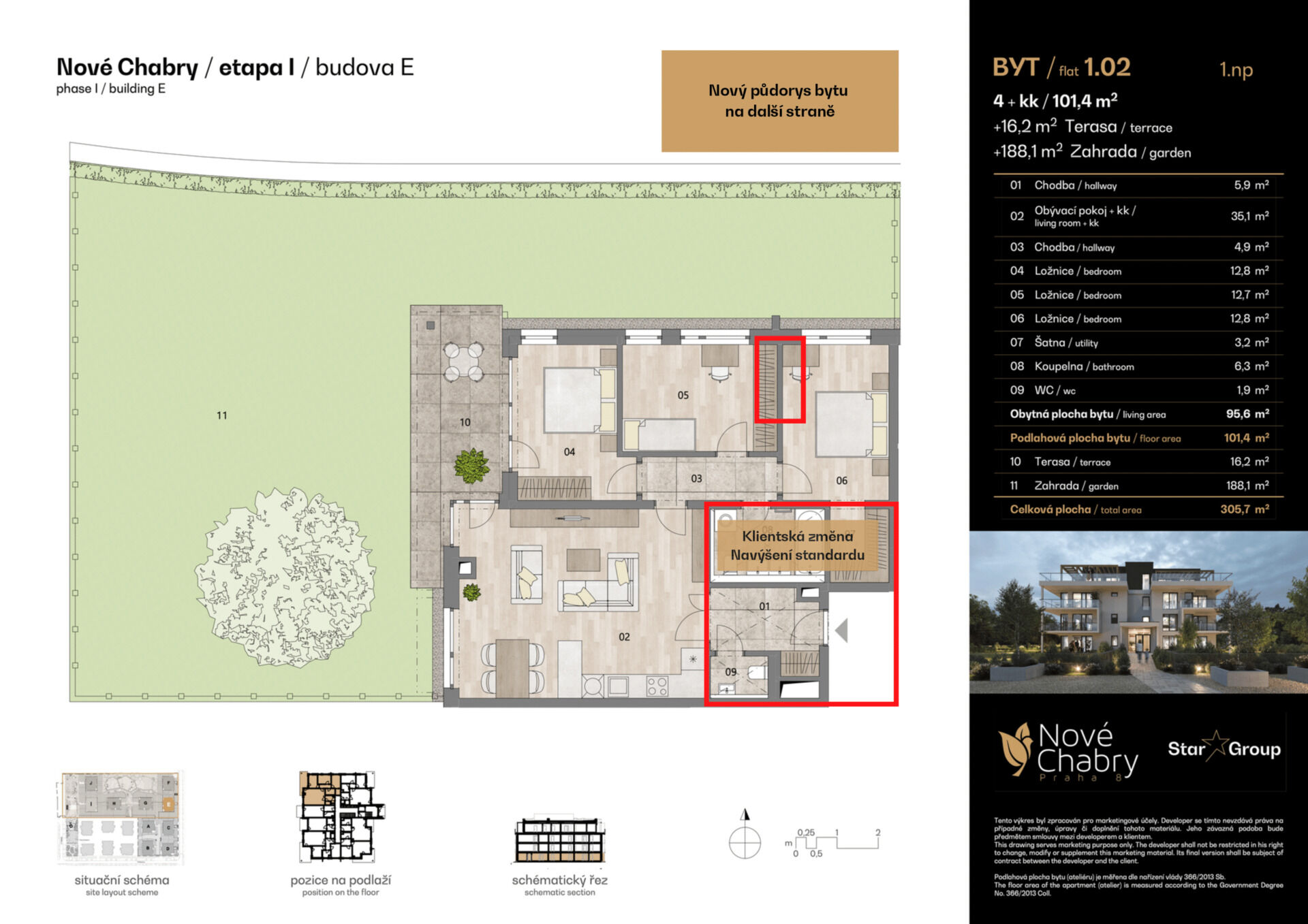 Prodej bytu 4+kk 102 m²