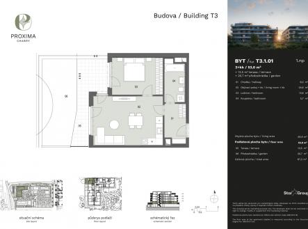 Prodej bytu, 2+kk, 53 m²
