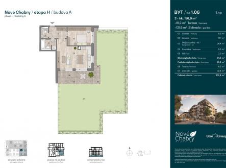 Prodej bytu, 2+kk, 56 m² obrázek