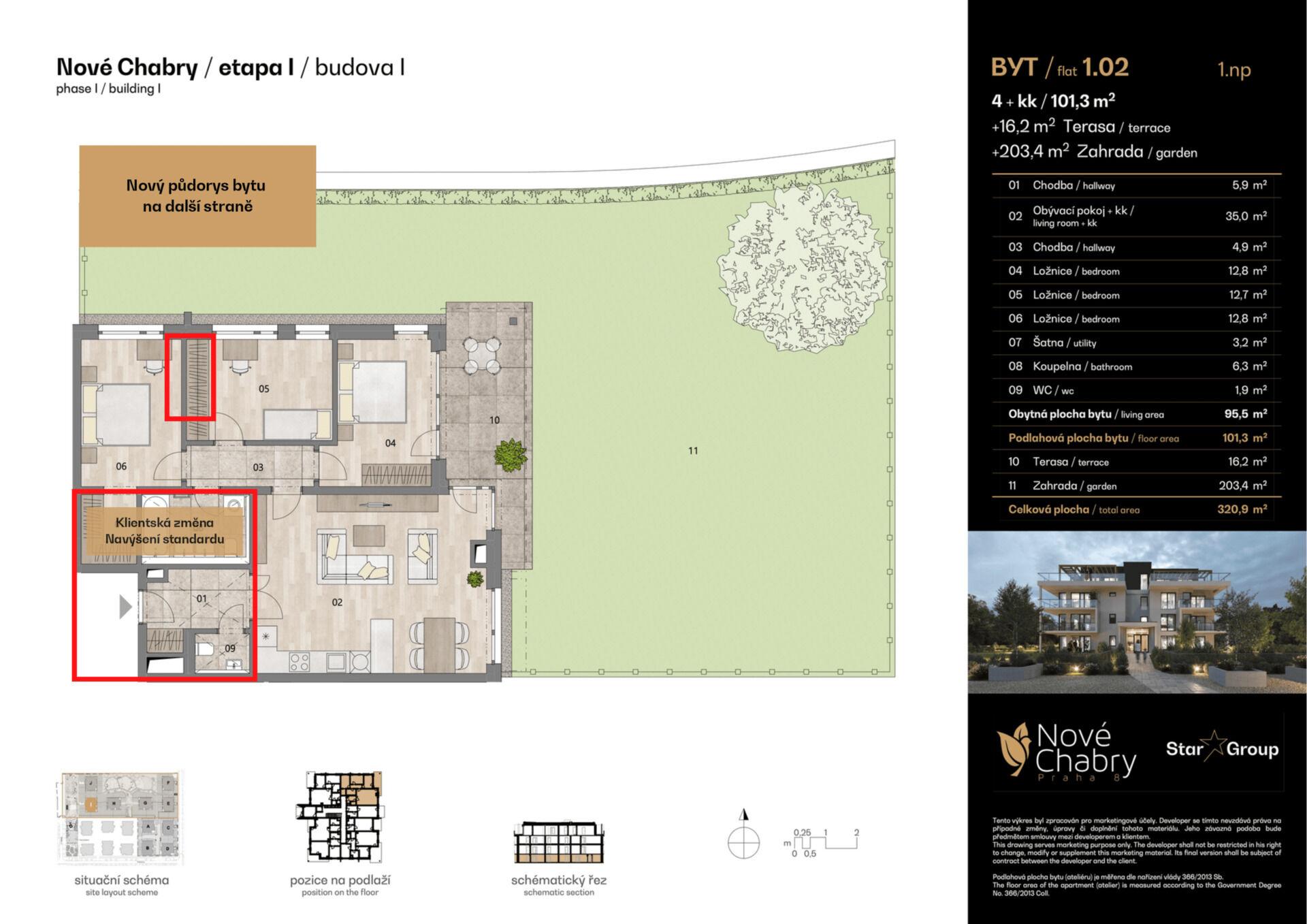 Prodej bytu 4+kk 102 m²