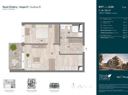 Prodej bytu, 2+kk, 53 m²