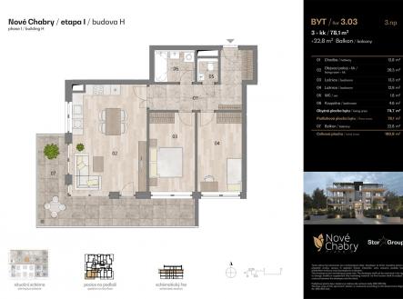 Prodej bytu, 3+kk, 78 m²