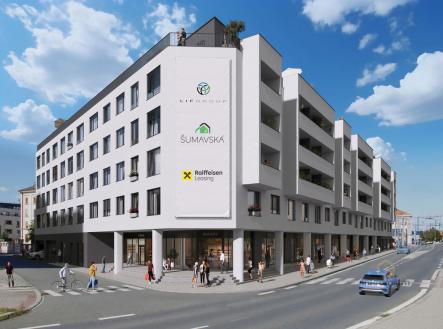 Bydlení Šumavská - Vizualizace objektu | Prodej bytu, 1+kk, 37 m²