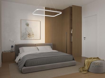 Ložnice - ilustrační vizualizace - Bydlení Šumavská | Prodej bytu, 3+kk, 97 m²