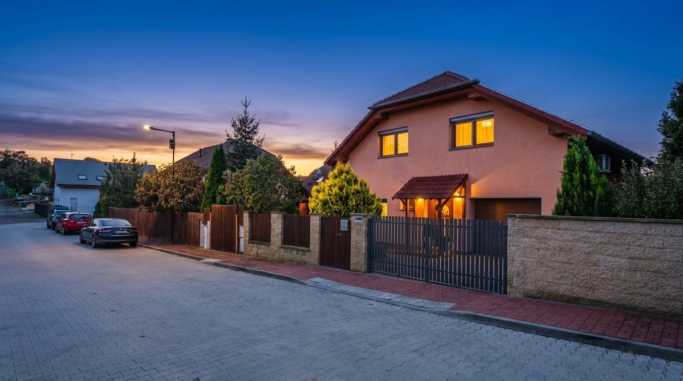 Hešpice 309 noční foto z ulice