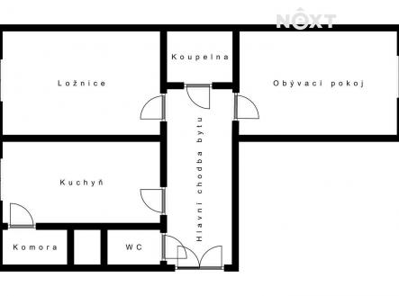 Pronájem bytu, 2+1, 74 m²