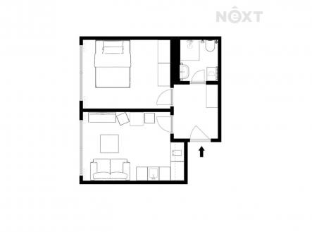 Pronájem bytu, 2+kk, 31 m²