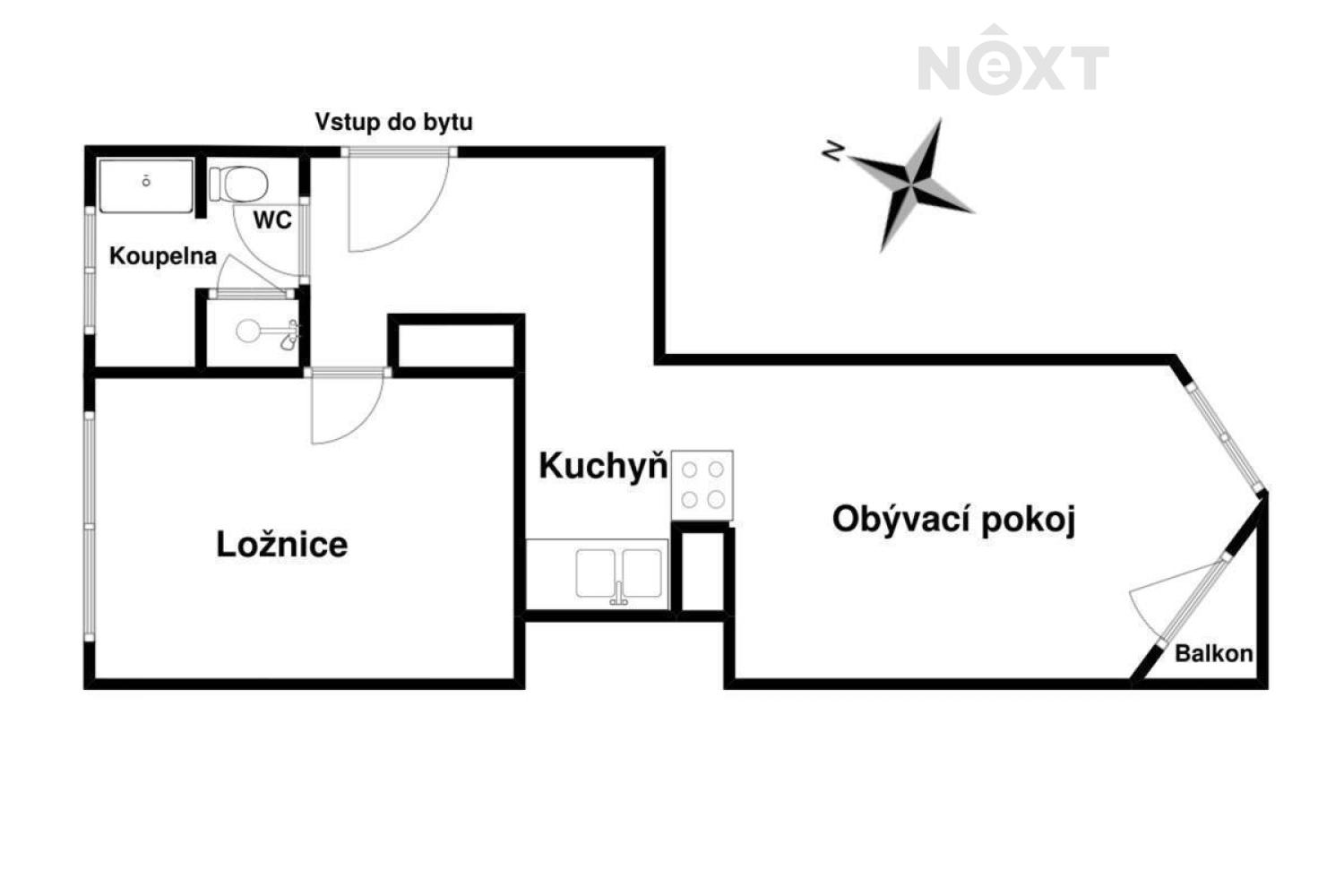 Prodej byt 2+kk, 62㎡