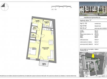 . | Prodej bytu, 2+kk, 62 m²