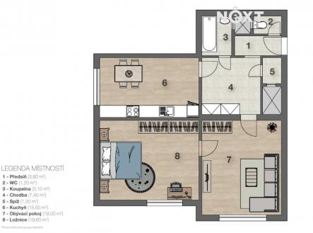 Prodej bytu, 2+1, 71 m²