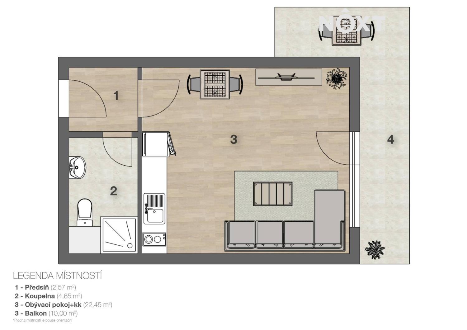 Prodej byt 1+kk, 30㎡