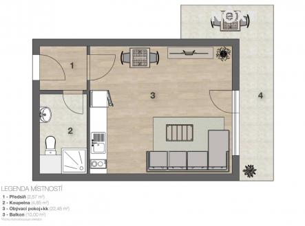 Prodej bytu, 1+kk, 30 m²